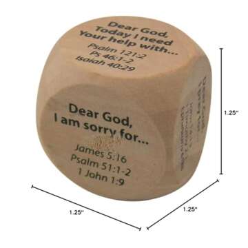 Wooden Prayer Starter Cube for Kids - 1 1/4 Inch