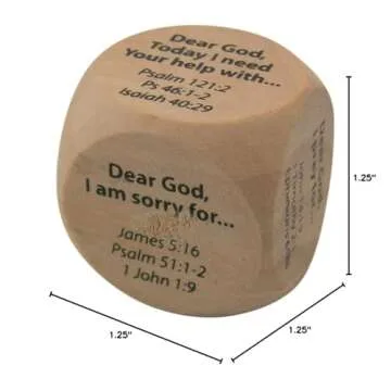 Wooden Prayer Starter Cube for Kids - 1 1/4 Inch