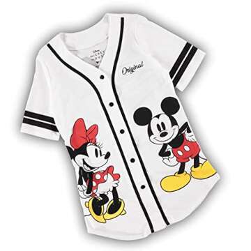 Disney Ladies Mickey Mouse Baseball Jersey - Women’s Stylish Top