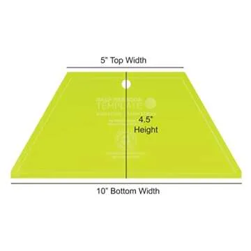 Acrylic Quilting Template, Half Hexagon | For Use with 10” Precut Fabric Squares | Layer Cake Patchwork Quilt Supplies for Cutting Patterns, Sewing, and DIY Blanket Making Projects