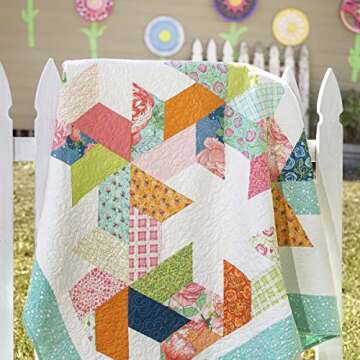 Acrylic Quilting Template, Half Hexagon | For Use with 10” Precut Fabric Squares | Layer Cake Patchwork Quilt Supplies for Cutting Patterns, Sewing, and DIY Blanket Making Projects