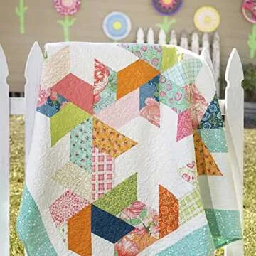 Acrylic Quilting Template, Half Hexagon | For Use with 10” Precut Fabric Squares | Layer Cake Patchwork Quilt Supplies for Cutting Patterns, Sewing, and DIY Blanket Making Projects