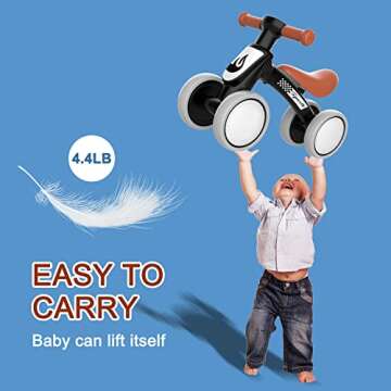 Baby Balance Bike Toys for 1 Year Old Boy Gifts, 10-36 Month Toddler Balance Bike, No Pedal 4 Silence Wheels & Soft Seat Pre-School First Riding Toys, 1st Birthday Gifts.