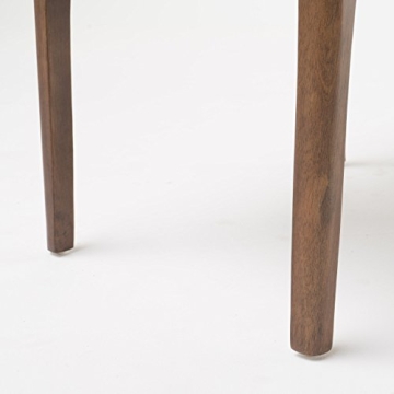 Kwame Fabric Dining Chairs Dark Grey Walnut Finish 2-Pcs Set