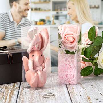 VGOODALL Clear Boxes for Treats, 2 x 2 x 6 inches, 26 Pack, Transparent Favor Boxes for Wedding, Baby Shower, Party Treats