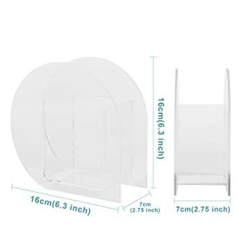 Elegant Clear Acrylic Flower Vase Modern 6.3 Inch Mini Flowers Vase Unique Vase Decor for Hotel Wedding Home Office