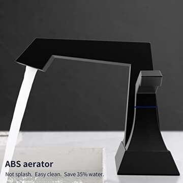 Modern Matte Black Bathroom Faucet with Lifetime Warranty