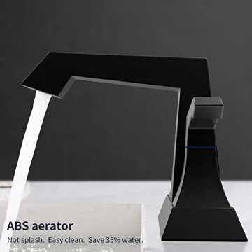 Modern Matte Black Bathroom Faucet with Lifetime Warranty
