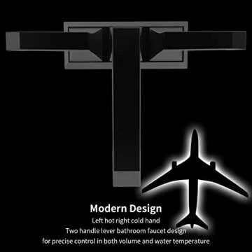 Modern Matte Black Bathroom Faucet with Lifetime Warranty