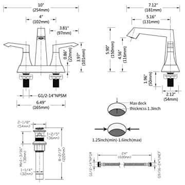 Modern Matte Black Bathroom Faucet with Lifetime Warranty