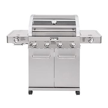 Monument Grills 4-Burner Propane Gas Grill with Clearview® Lid & Sear Burners