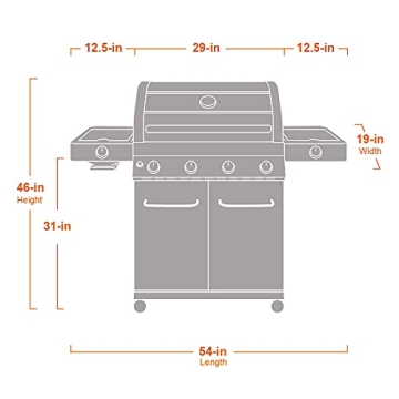 Monument Grills 4-Burner Propane Gas Grill with Sear Burners