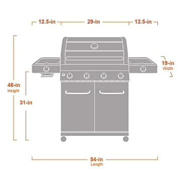Monument Grills 4-Burner Propane Gas Grill with Sear Burners