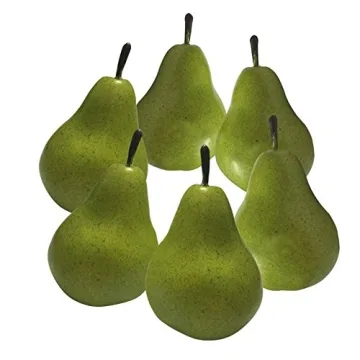 J-Riezen 6pcs Fake Pears for Home Decor and Gifts