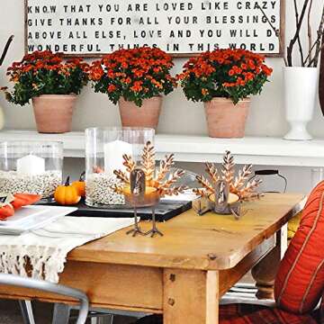 ALLADINBOX Set of 6 Turkey Tea Light Candle Holders Thanksgiving Centerpiece, Fall Decorations, Home Decor, Tea Light Decorations, Table Kitchen Thanksgiving Decorations