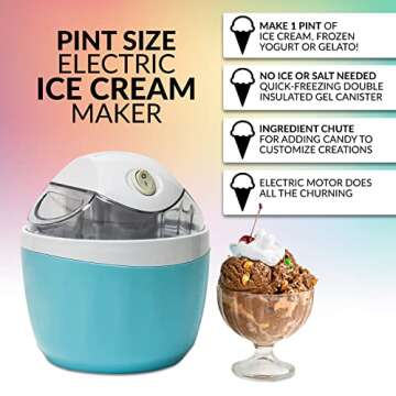 Nostalgia Electric Ice Cream Maker - Old Fashioned Soft Serve Ice Cream Machine Makes Frozen Yogurt ...