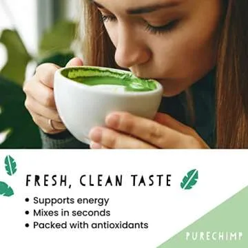 PureChimp Ceremonial Matcha Green Tea Powder - Fresh & Versatile