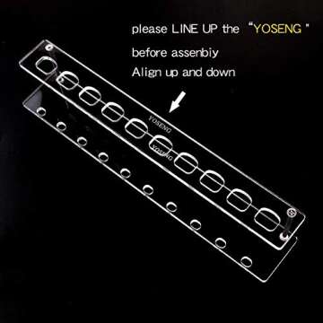 Yoseng Clear Acrylic 10 Hole Drying Rack Storage Display Bracket Shelf Holder Specifically Design for Oval Ink Blending Brush Set(Not Contain Brush)
