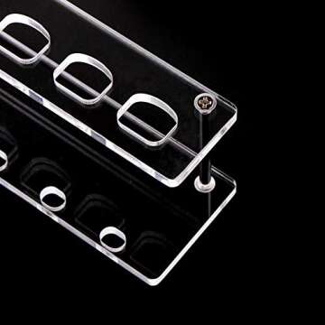 Yoseng Clear Acrylic 10 Hole Drying Rack Storage Display Bracket Shelf Holder Specifically Design for Oval Ink Blending Brush Set(Not Contain Brush)