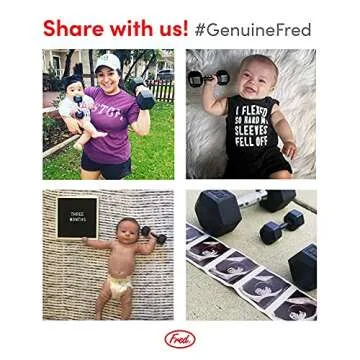 Genuine Fred BUFF BABY Dumbbell Rattle Engaging Fun Toy