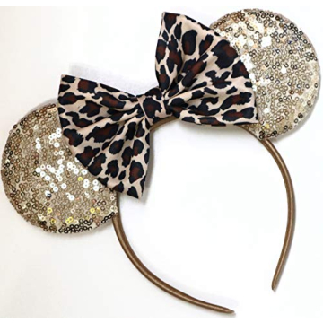 Leopard Mickey Ears - Comfortable Adult Headband for Disney Enthusiasts