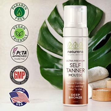 Naturena Self Tanner Mousse for Organic Sun-kissed Glow