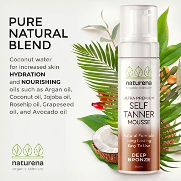 Naturena Self Tanner Mousse for Organic Sun-kissed Glow