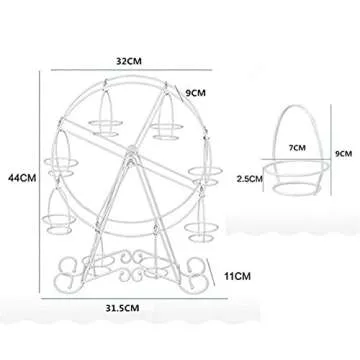 Ferris Wheel Cupcake Stand Dessert Serving Tray, Ferris Wheel Cupcake Stand for Carnival and Circus Theme Party Wedding Party Furnishing Accessories (White)