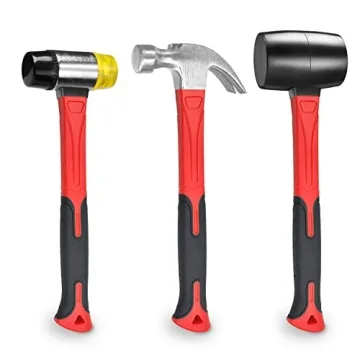 YIYITOOLS 3 Pcs Hammer Set - Durable, Shock Reduction Grip for Indoor & Outdoor Use