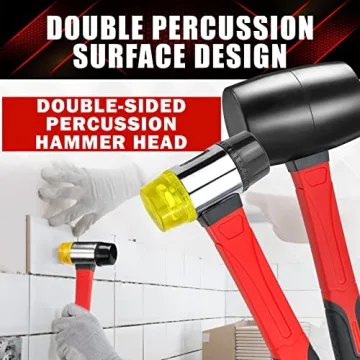 YIYITOOLS 3 Pcs Hammer Set Durable Shock Reduction Grip