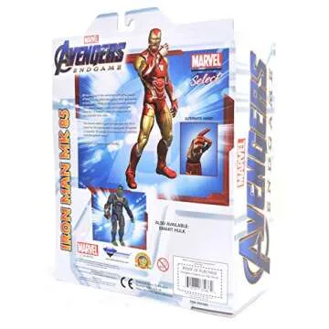 DIAMOND SELECT TOYS Marvel Select: Avengers Endgame Iron Man Mk85 Action Figure, Multicolor