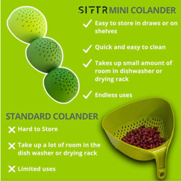 SIFTR Space Saving Silicone Can Strainer Set