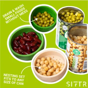 SIFTR Space Saving Silicone Can Strainer Set