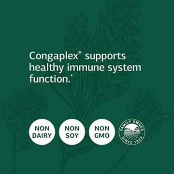 Standard Process Inc. Congaplex, Thymus Gland Support Supplement, Support Immune Health with Calcium Lactate, Magnesium, Vitamin C & Vitamin A, Immune System Aid with Mushroom Powder - 90 Capsules