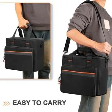 PGmoon 6 Slots Wireless Microphone Carrying Case, Mic Storage Bag with Thick Padding for Singing, Karaoke, Party (Patent Design)