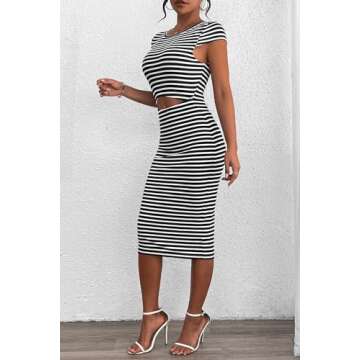 Stylish PRETTYGARDEN Women's Cut Out Midi Dress