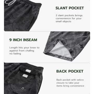 APTRO Men's 9" Quick Dry Swim Trunks for Big and Tall