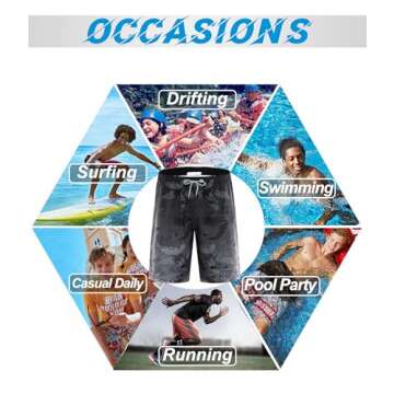 APTRO Men's 9" Quick Dry Swim Trunks for Big and Tall