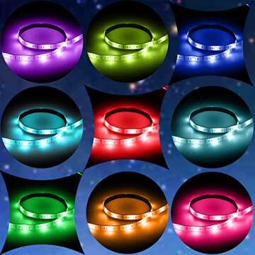 abtong LED Strip Lights Battery Powered RGB LED Battery Lights 17 Keys Remote Control 2PCS 6.56FT Waterproof LED Lights Strip Color Changing Flexible LED Rope Lights Kit for TV Party Home Decoration