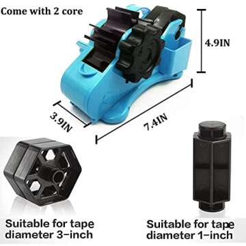 Blue Heat Tape Dispenser Sublimation - Multiple Roll Cut Heat Tape Dispenser to PreCut Heat Transfer...