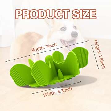 Slow Feeder Dog Bowls Insert, Cuttable Spiral Slow Feeder Insert with Octopus Suction Cups, Silicone Dog Slow Feeder Bowl Suitable for Small Medium Large Breed Dogs and Cats, Easy to Clean(Green)…