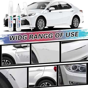 Touch Up Paint for Cars,Car Paint Scratch Repair Pen Car Paint Touch Up Pen Car Scratch Remover Quick and Easy Fix Auto Paint Chip Repair Auto Touch Up Paint for Scratch Repair Various Cars (White)