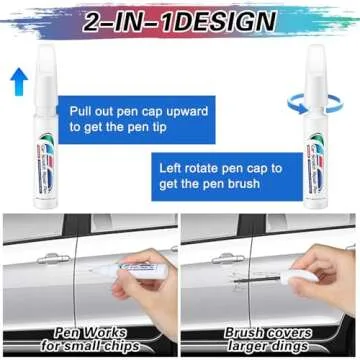 Touch Up Paint for Cars,Car Paint Scratch Repair Pen Car Paint Touch Up Pen Car Scratch Remover Quick and Easy Fix Auto Paint Chip Repair Auto Touch Up Paint for Scratch Repair Various Cars (White)