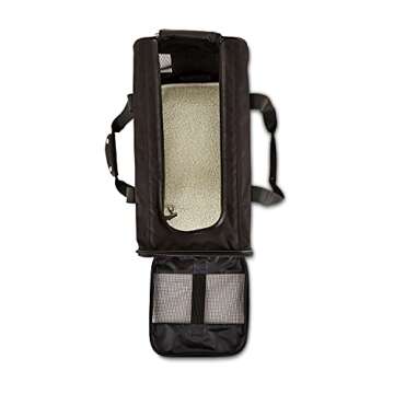 Amazon Basics Dogs and Cats Carrier, Soft Sided Pet Carrier, Black, Large, 50 cm L x 26 cm W x 28 cm H