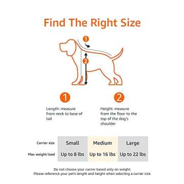 Amazon Basics Dogs and Cats Carrier, Soft Sided Pet Carrier, Black, Large, 50 cm L x 26 cm W x 28 cm H