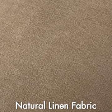 MIULEE Khaki Linen Pillow Covers Pack of 4 Decorative Natural Solid Throw Pillow Covers Soft Accent ...