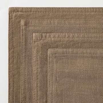 MIULEE Khaki Linen Pillow Covers Pack of 4 Boho Decor