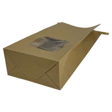 96 Kraft Paper Bags with Window - Ideal for Bakery & Gifts
