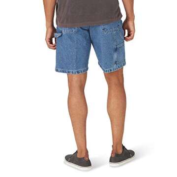 Wrangler Authentics mens Loose Fit Carpenter Cargo Shorts, Antique Stonewash, 34 US