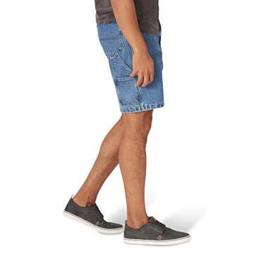 Wrangler Authentics mens Loose Fit Carpenter Cargo Shorts, Antique Stonewash, 34 US